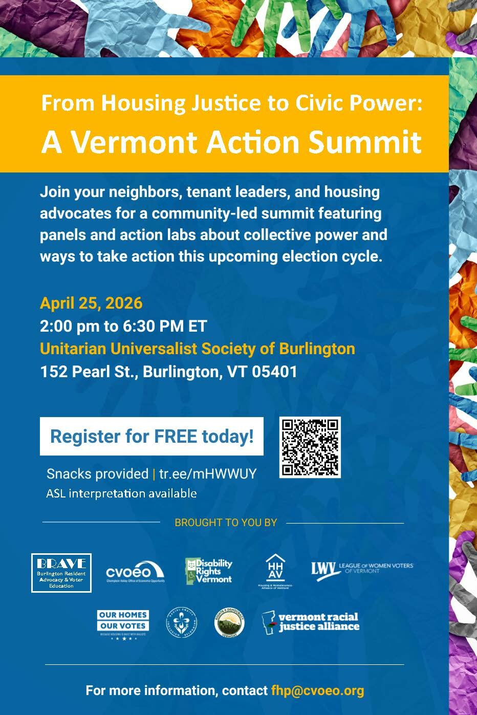 From Housing Justice to Civic Power: A Vermont Action Summit
