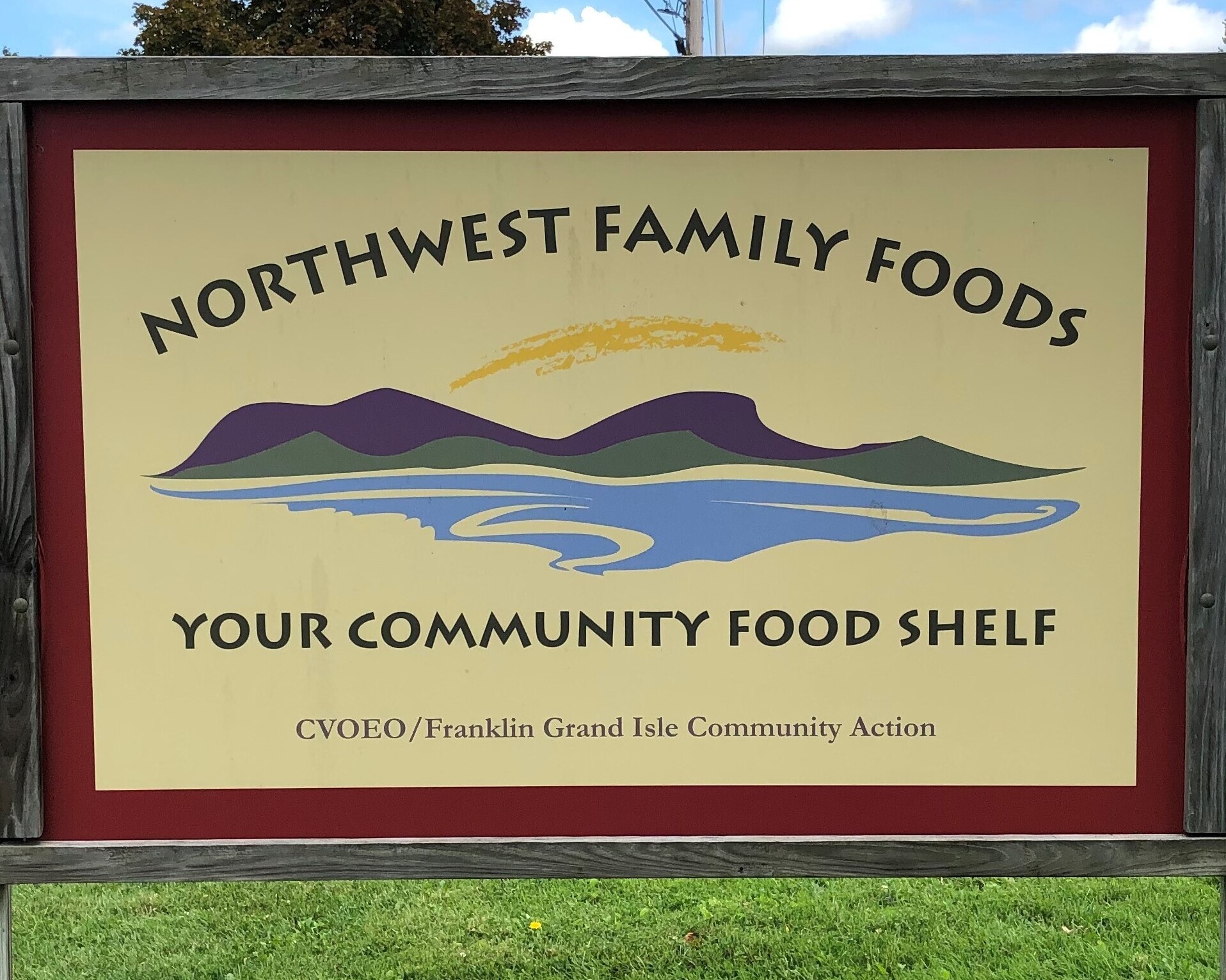 Sign that says NorthWest Family Foods