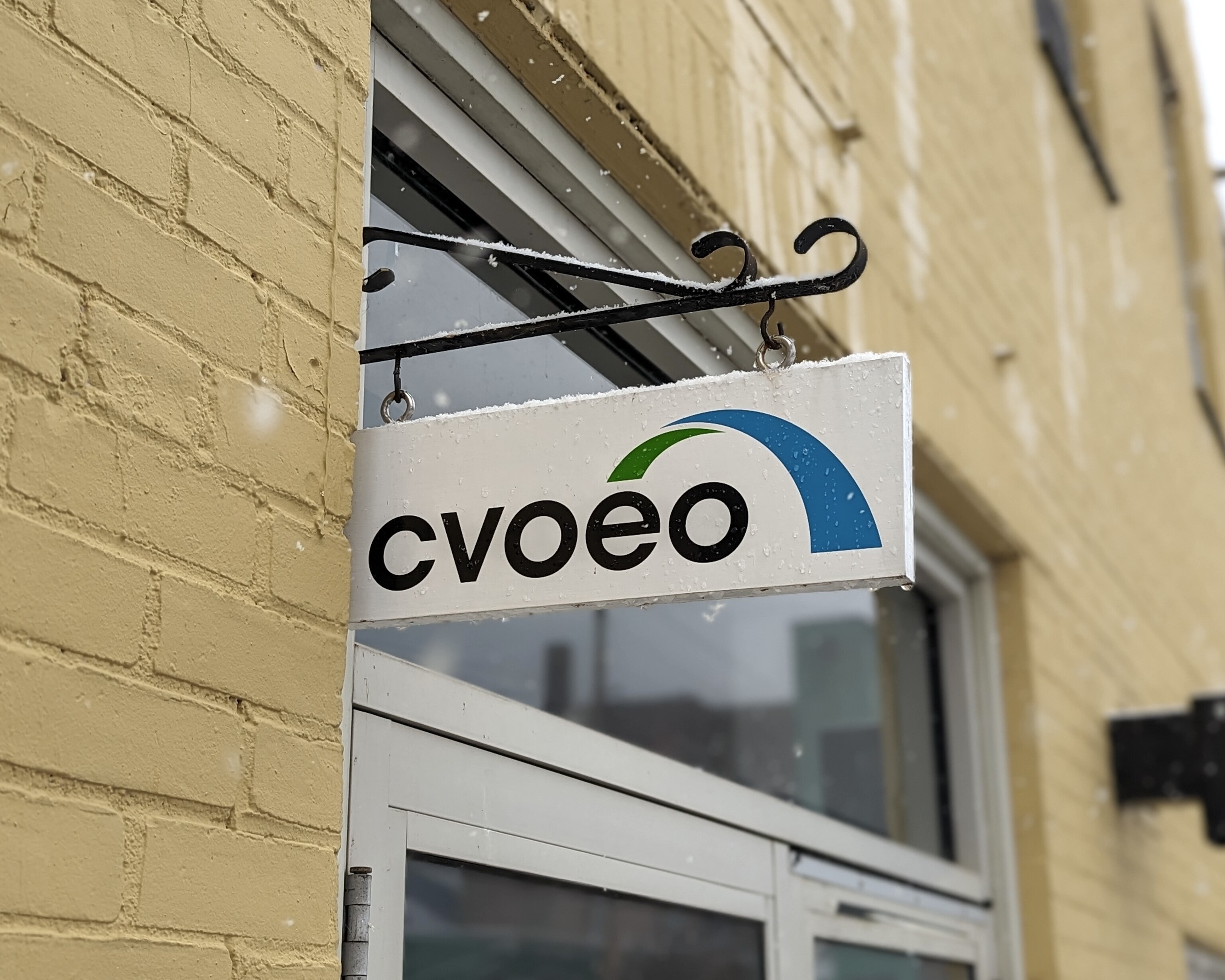 CVOEO sign in winter